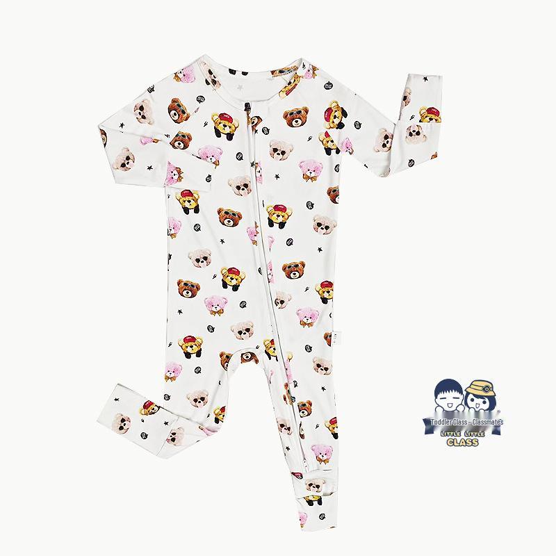 Bamboo Fiber Cartoon Baby Romper Jumpsuit Bodysuit