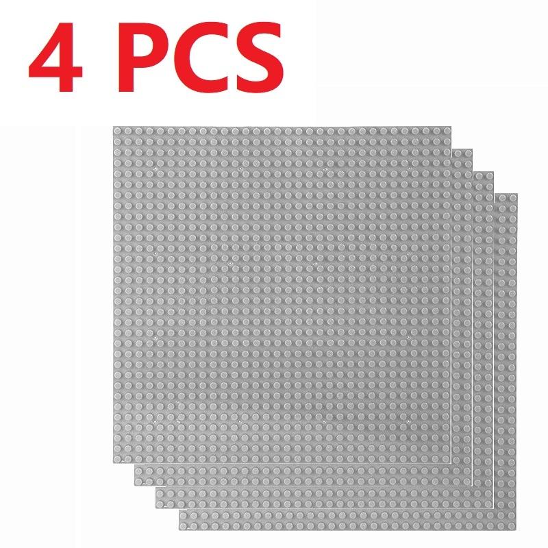 4 Stück Universelle Bauklotz-Grundplatten, 32x3216x32 Noppen Klassische Grundplatten, Montagekompatible Marke für MOC & City Modelle