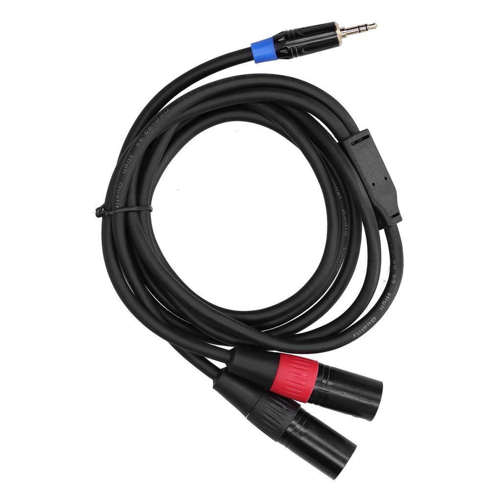 3.5mm Stereo Male To Dual 2 XLR Male Plug Connector Converter Adapter Cable Cord