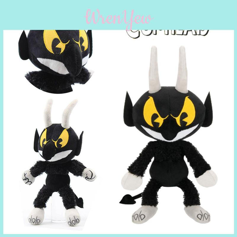 Adorable Cuphead Mugman Devil Boss Plush Toy Stuffed Animal Doll For Kids Baby Xmas Gift Decor