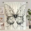 2Pcs- Vintage Butterfly - Printed Curtains -100% Polyester for Bedroom Curtains and Living Room Decor.