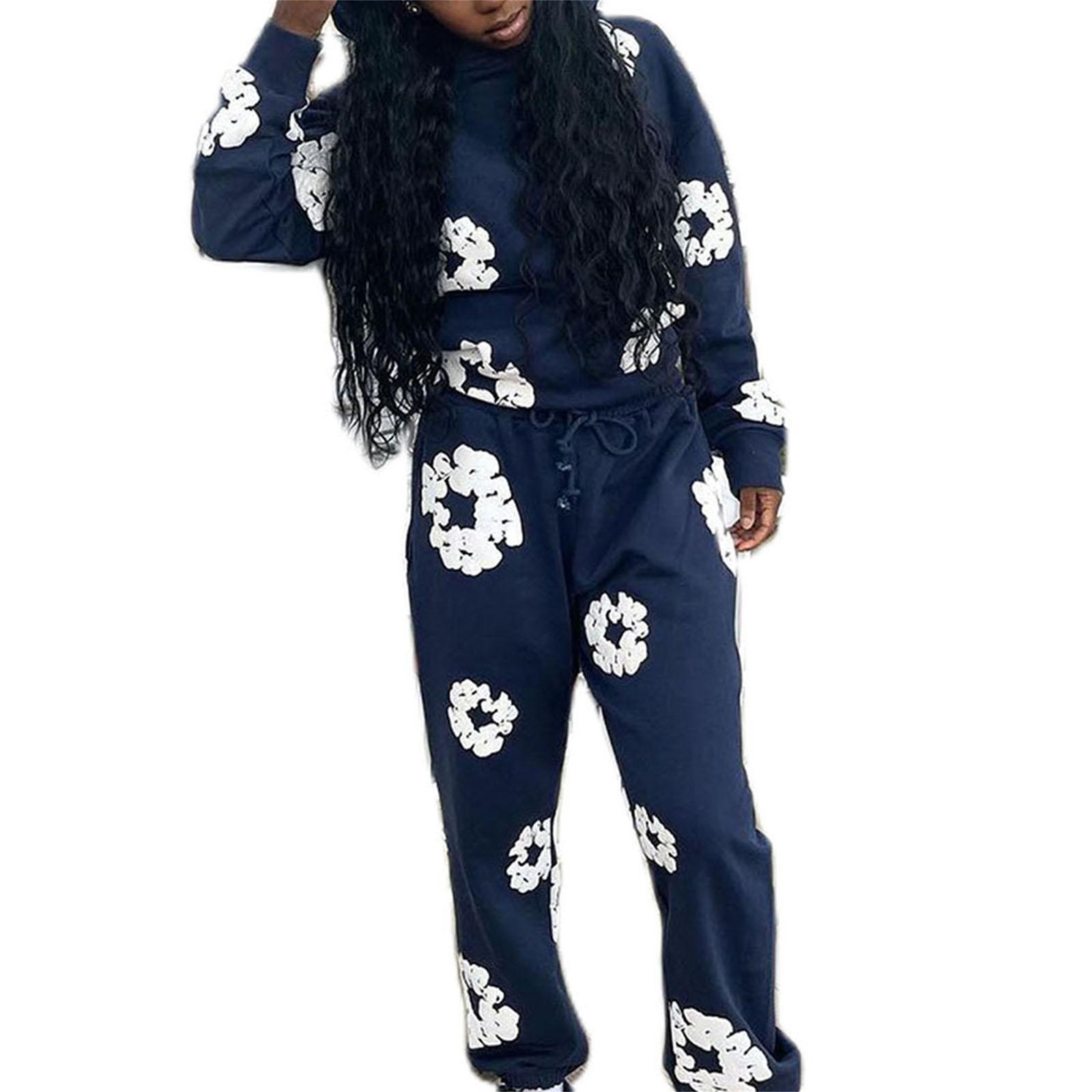 

Женский мужской спортивный костюм из 2 предметов, толстовка с капюшоном и эластичные брюки для активного отдыха, комплект одежды для тренировок XL синий