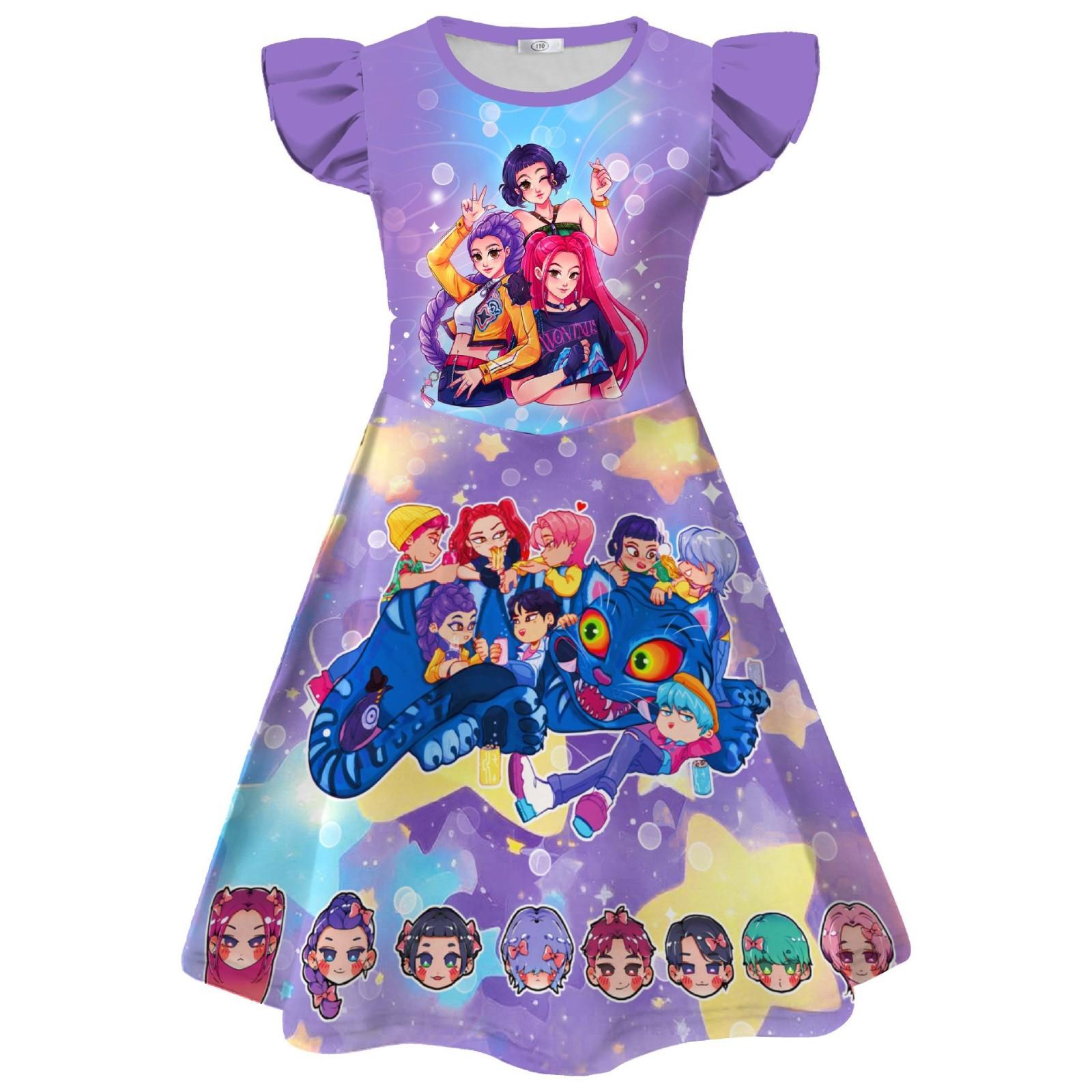 

Children s Dress Role Play Dress Girl s A-line Dress Party Dress Up Dress 140 фиолетовый