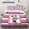 Sweet and cool Minnie Mouse themed print bedding set, warm and comfortable, the perfect choice to decorate a child's bedroom.