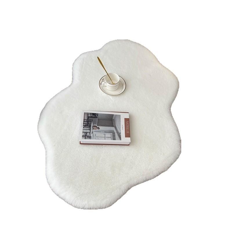 Weißer Kaninchen Plüsch Wolken Teppich Mädchen Schlafzimmer Nachttisch Bodenmatte Wohnzimmer Spiegel Vorderseite Wollmatte Ankleidezimmer Erkerfenster Matte