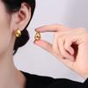 Cercei Retro Premium Earrings S925 Sterling Silver Gold Plated 1.6cm Elegant Simple Stud Earrings Women's Fashion Jewelry