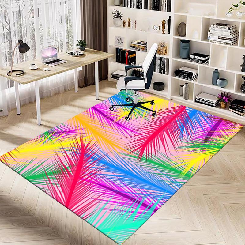 1PC Palm Leaves Pattern Extra Large Non Slip Floor carpet, Office, family, bedroom, Studio Large Area Rug Indoor Rugs, Vibrant Colors