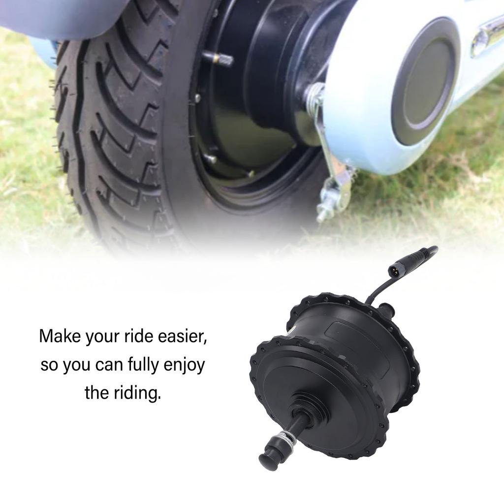 48V 750W Electric Bike Brushless Toothed Hub Motor Aluminum Alloy Rear Drive Hub Motor IP65 Waterproof for Modification Accessory