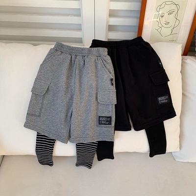 Chenchen'in Çocuk Sonbahar Spor Pantolonları: Erkekler için Trend, Bol, Çok Yönlü, İki Parça Stil.
