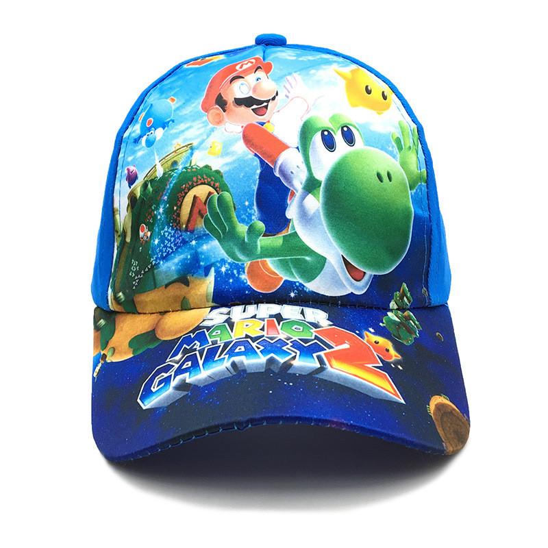 Super Mario Bros Pattern Kids Baseball Cap With Cotton Material And Sun Block For Outdoor Activities