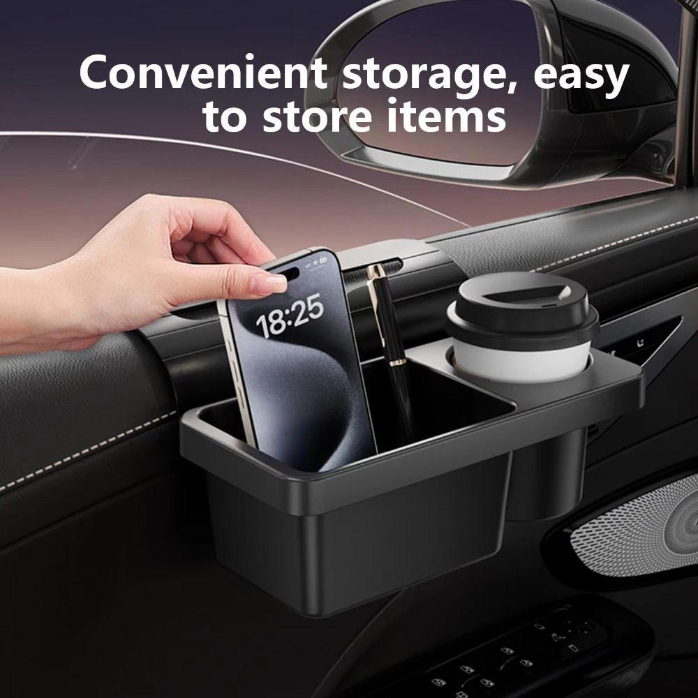 Easy Installation Car Cup Holder Non-Slip Car Door Organizer Car Door Storage Box Camping