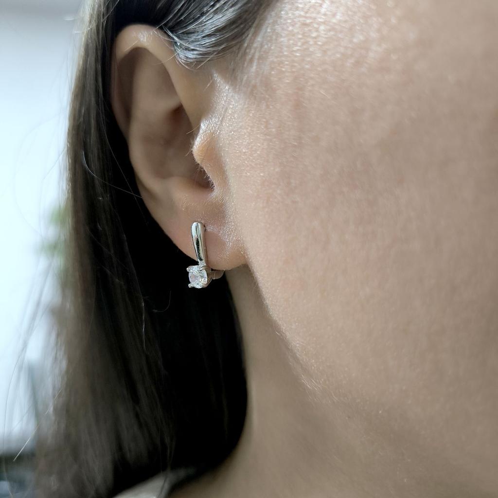 Серебряные серьги с фианитами (2176459)