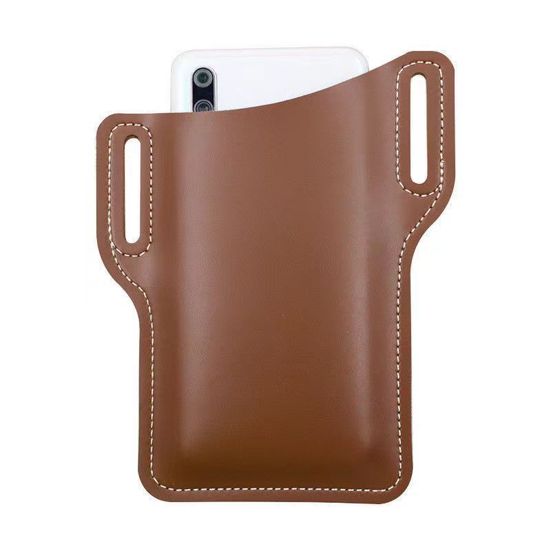 Men Phone Case Holster Cellphone Loop Holster Belt Waist Bag Props Leather Purse Phone Wallet Running Pouch Travel Camping Bags