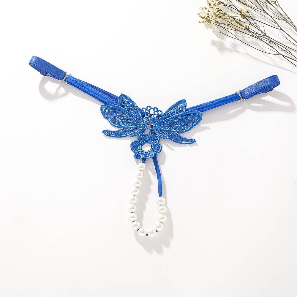 Chiloți sexy de mărime mare ajustabili, perle brodate, cu entrepiere deschisă, seducție, tanga, pantaloni, lenjerie de corp femei