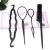 4Pcs Braid Ponytail Bun Maker Comb DIY Hair Styling Set