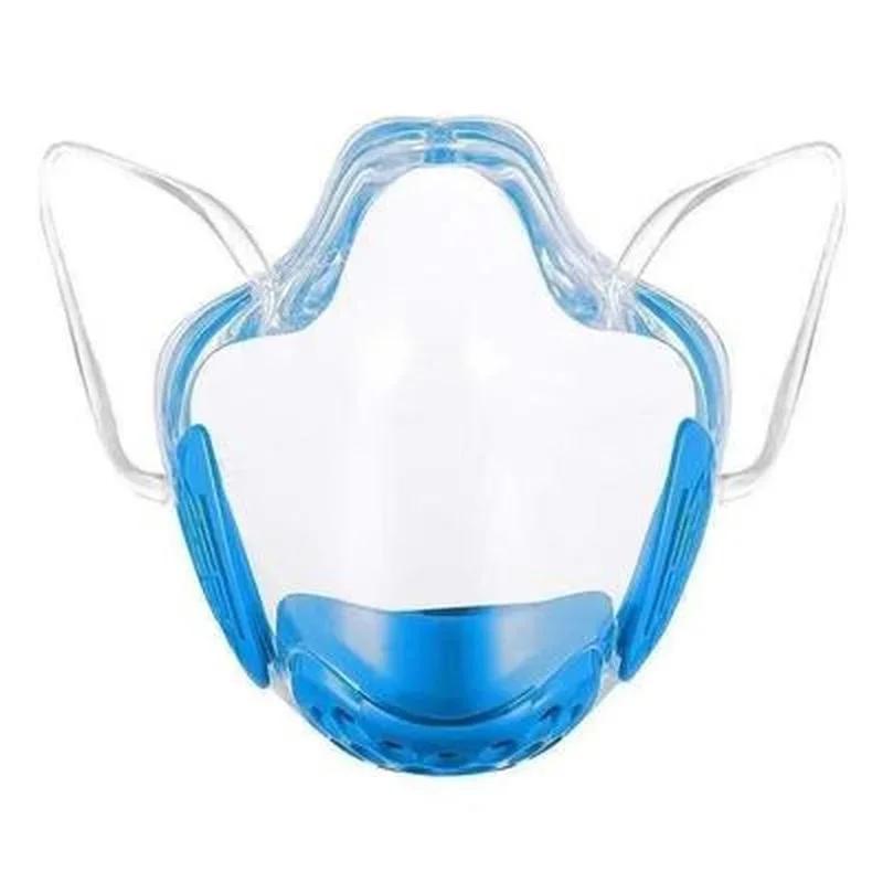 Protective Mask Transparent Mouth Cover Adult Durable Mask Face Shield Combine Plastic Reusable Anti-Fog Haze Dustproof Mask