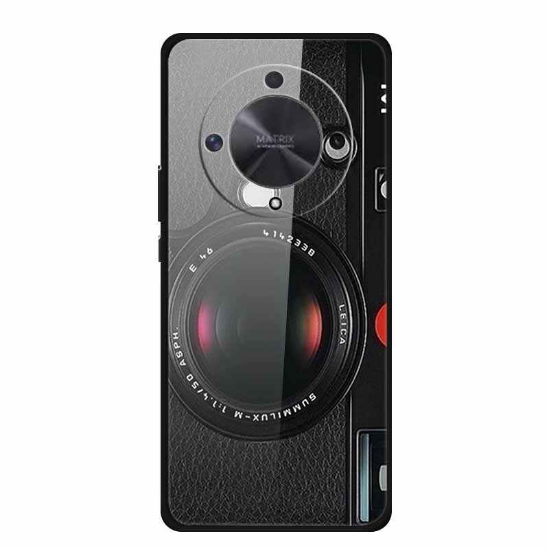 Glass Back Cover For Honor X9b Phone Case X 9 b Coque Hard Tempered Glass Case For Honor X9A 90 Pro 50 lite SE Case Soft Bumper