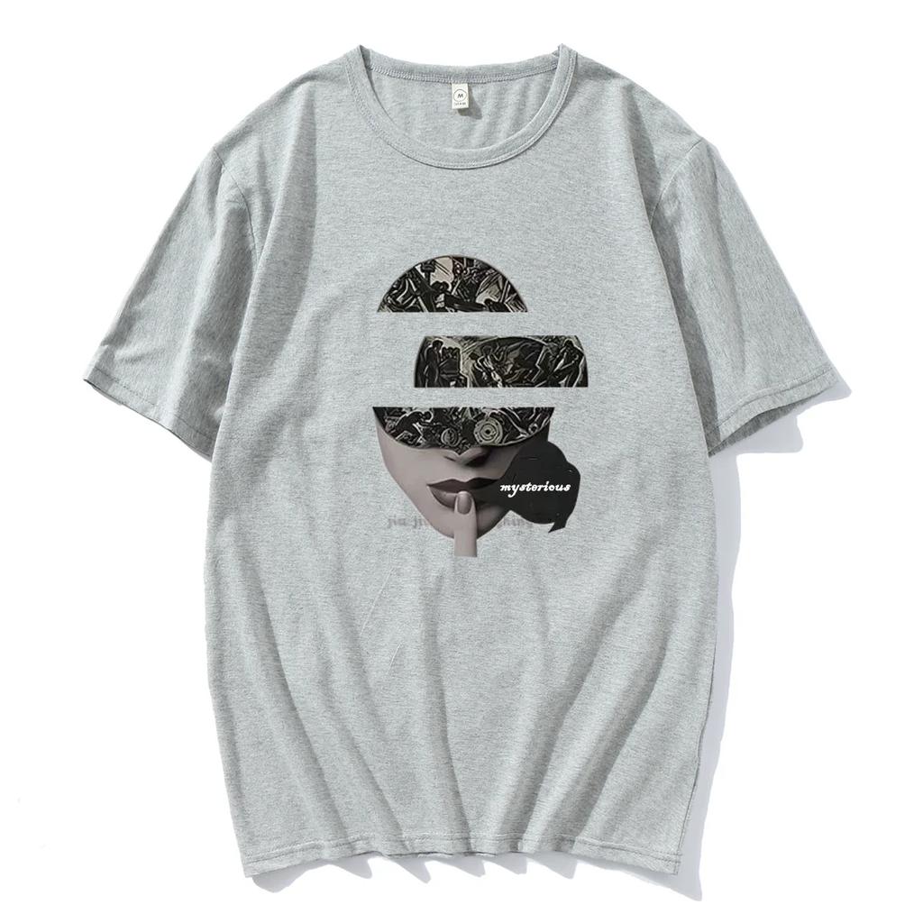 Mysterious Men Women T-Shirt 2024 Summer Short Sleeve Anime Graphics Tshirts Top unisex Loose Fashion Clothes Oversized Tees