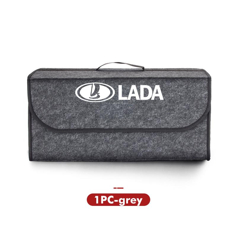For Lada Car Foldable Felt Trunk Storage Bag Large Capacity Organizer Box Accessories Samara Niva Vesta Granta Riva Priora 4x4 WW20