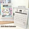Memo Notes 2026 Desk Calendar Cartoon Dog Monthly & Daily Planner Monthly Calendar  School