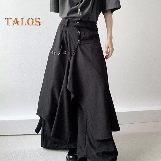 Muži Kalhoty Nepravidelný Japonský styl Volné Culottes Zip Knoflíček Lízačka Model Ukázka Kostým Dovolená Práce Denní nošení Kalhoty