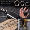 6/8/10/15mm Horseshoes Buckles Titanium Alloy 10 Styles Shackle Key Ring D Bow Staples Carabiner Outdoor Accessories