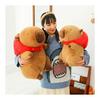 EZweekend Capybara Plush Toy with Strawberry Backpack, Extra Large, Cute, Soft, and Fluffy, Brown, Cuddly Pillow, Funny Stuffed Animal