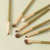 7Pcs Natural Eye Makeup Brushes Set Detail Eyeshadow Brush Makeup Brush Green Ultra Soft Eyeshadow Eyeliner Makeup Tool