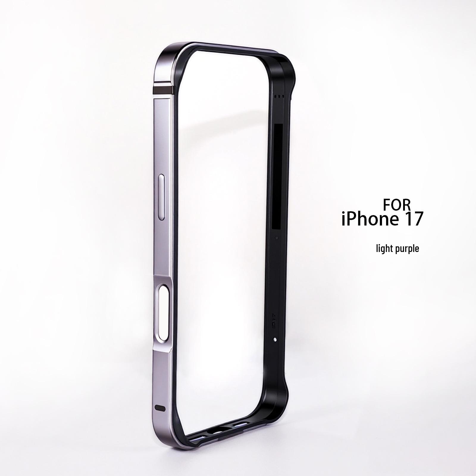 Креативный металлический бампер, защищающий от падений, для iPhone 17 - Бестселлер iPhone17 светло-фиолетовый