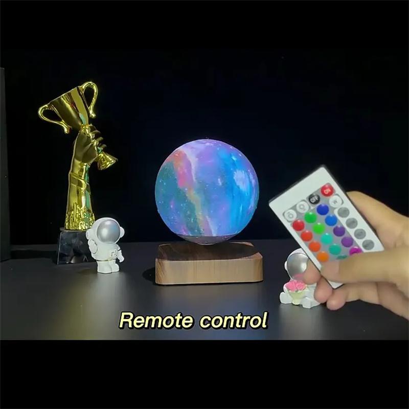 Magnetic Levitating Moon Lamp with Remote Control Levit Floating 16-Color Moon LED Smart Desk Lamp Office Home Decor