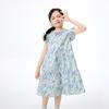 Girls' Summer Floral Ruffle Trim Flutter Sleeve Dress