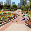 Colorful Wind Strips Outdoor Hanging Decorations Rainbow Spiral Rotating Sequins Wind Spinner Plastic Material Windmill Decor