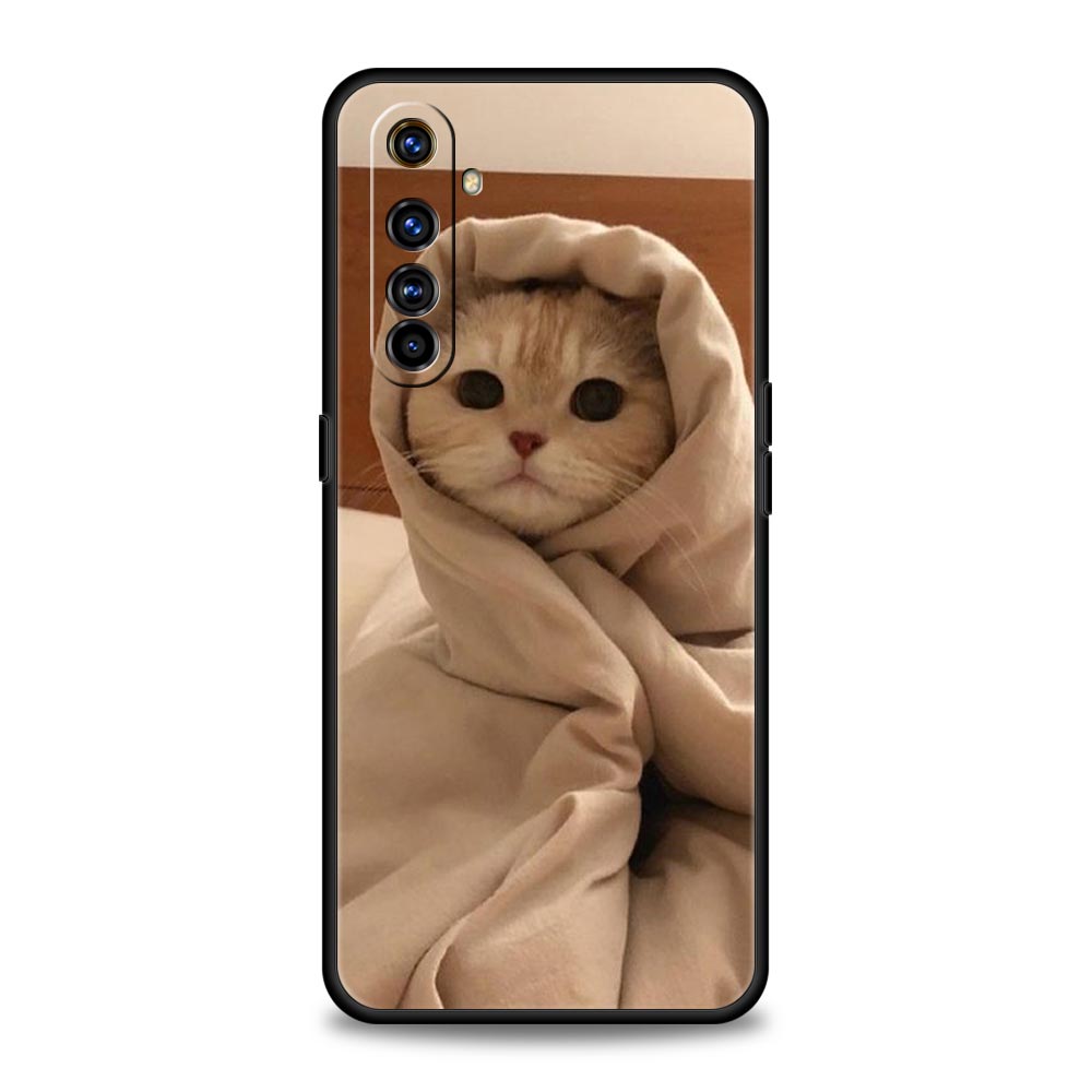 lovely sleep kitten Phone Case For Realme 12 11 10 9 8 5G 7 6 GT5 GT3 GT2 Pro Plus C21 C25 C35 For Realme GT Neo 2 3 3T 5 Cover