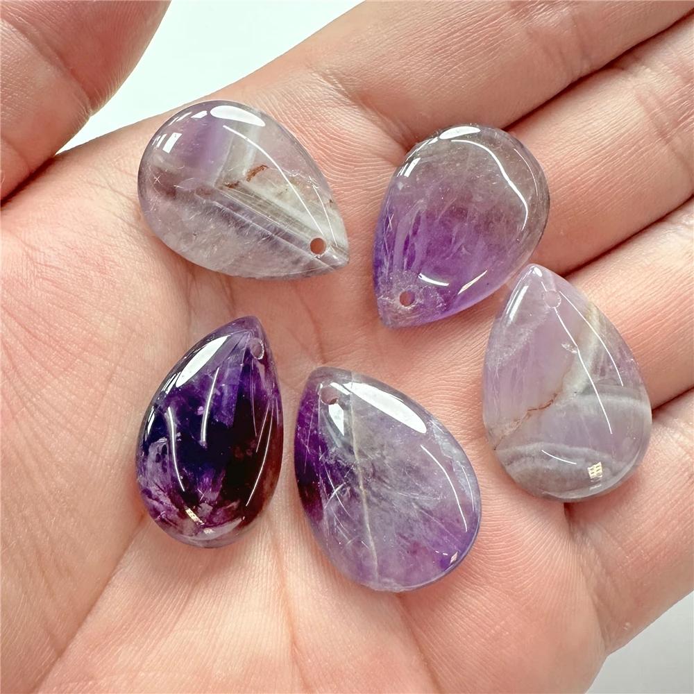 Natural Purple Stone Amethysts Slice Pendant Quartz Crystal Irregular Charm for Handmade Jewelry Making Necklace Earring Diy