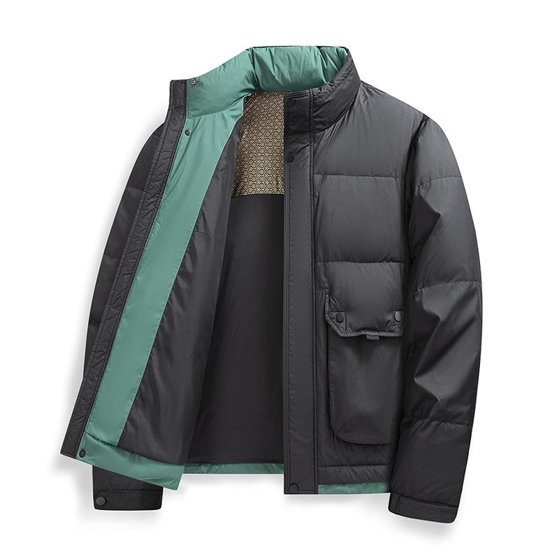 

Winter New Lightweight Down Jacket Men s White Duck Down Casual Down Jacket for Young and Middle-aged People 4XL чорний