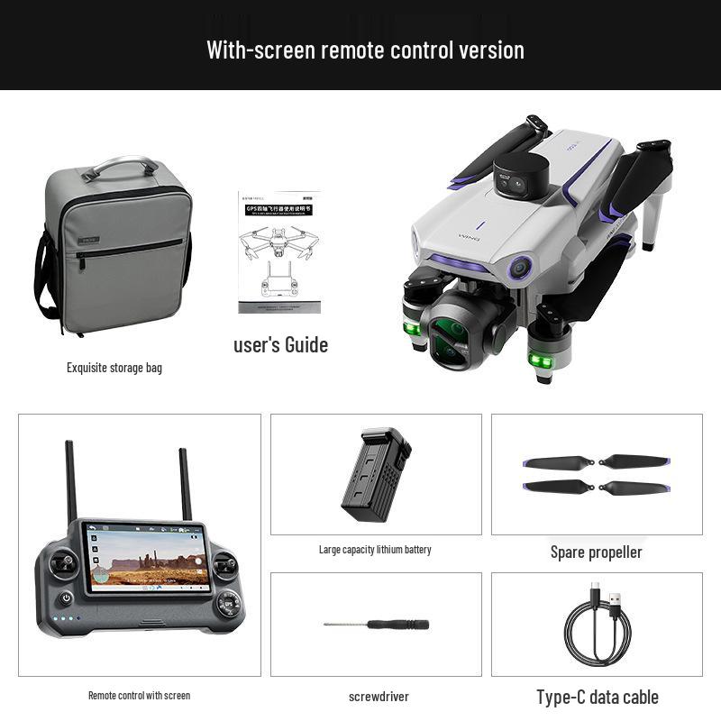 Wing 003 Pro Drone: Touchscreen GPS Control, 3-Axis Gimbal, Laser Obstacle Avoidance, Ultra-Long Battery for Aerial Photography.