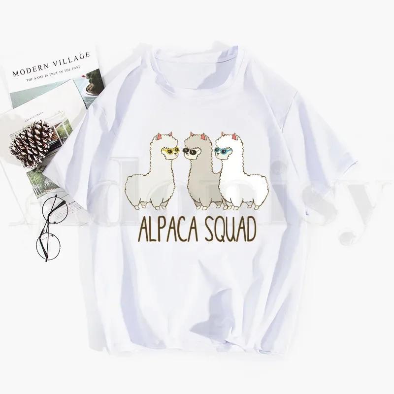 Alpaca No Prob Llama Attractive Design Pretty Tshirt Hip Hop Girl Print Tees Harajuku Tshirts Fashion Summer Tshirt