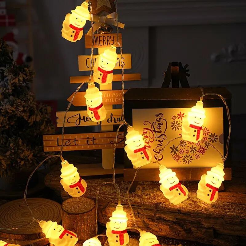LED String Lights Christmas Hat Snowman Decoration Lights Christmas String Lights
