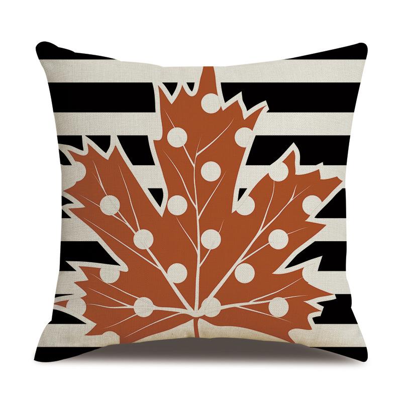 

Подушка из льна на День благодарения, наволочка, осенний принт с тыквами, принадлежности, наволочка для подушки 45X45 without pillow core