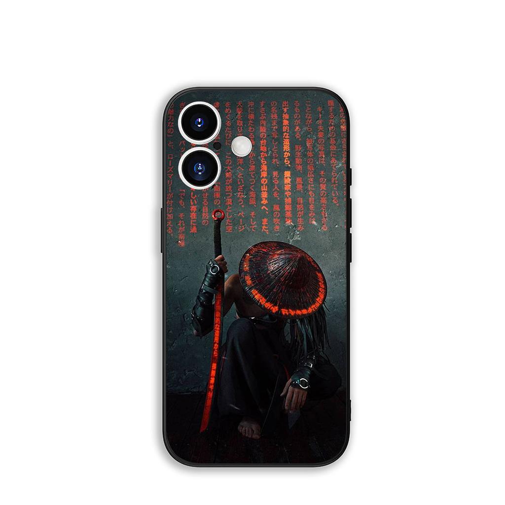 Japanese Style Samurai Hannya Unique Phone Case for iPhone 17 16 15 14 13 12 11 Series Pro Max Plus Double Layer Protection