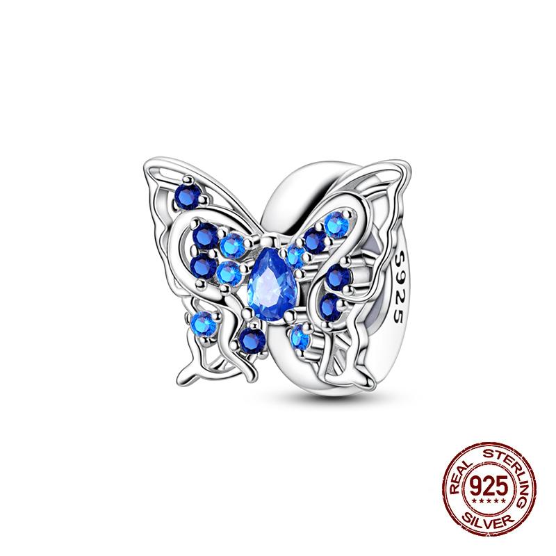 Compatible With 3MM Authentic Bracelets copper Colorful Dragonfly Flower Gem Butterfly Charm Bead Charms Bead Charms Fine Do It Yourself Jewellery Mak