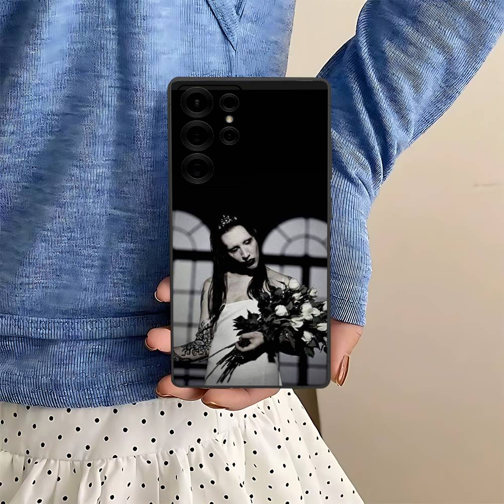 

Rock Band Marilyn Manson Phone Case For Samsung S 24 Fe 25 Ultra Plus 20 Lite 21 30 22 23 24 22 Ultra 5G Fundas Samsung S22 Plus 5G