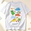 Colorful Dinosaur Doodle Graphic Print Tshirts Unisex Summer Casual Fashion Funny Y2k Tops Crew Neck Short Sleeve Cotton Tees