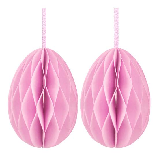 2 Pcs Easter Honeycomb Hanging Decoration 3D Paper Honeycomb Easter Egg