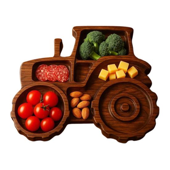 Wooden Serving Tray Vehicle Charcuterie Platter Cookie Display Tray for Cold Cuts Cheeses Fruits Nuts Fun Party Tray
