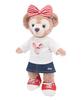 Teddy Bear Mail Order Alice ShellieMay Clothes Costume White T-shirt Denim Set Body Not Included S Size (Red)