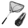 Aluminum Alloy Triangle Mini Folding Fishing Net High Quality And Durable Black Fishing Tools Practical Portable Fishing Nets