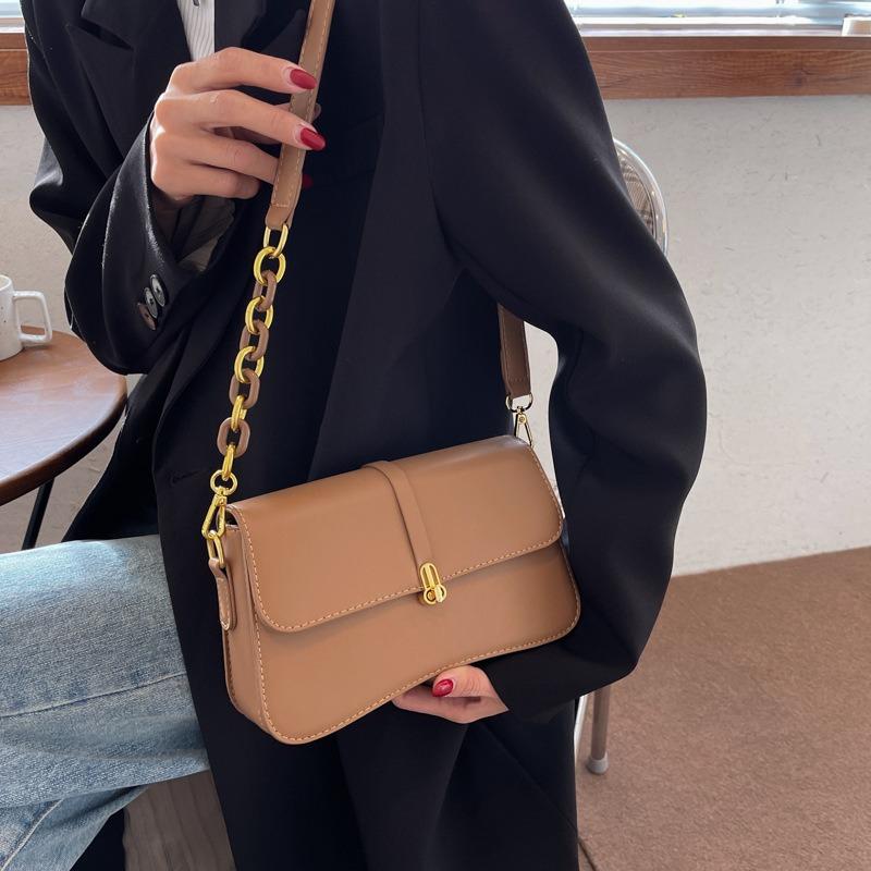 Retro underarm small square bag women's new simple versatile chain single shoulder commuter messenger bag