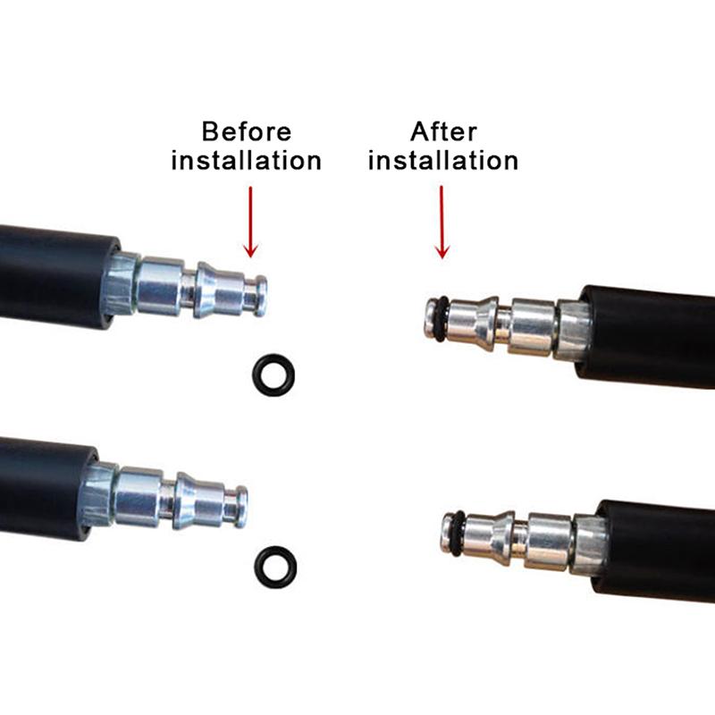 50ks/šarže Vysokotlaká vodní pistole Čisticí vývod O-kroužek Gumový kroužek Černý Příslušenství k mycímu stroji na auta Auto Krása Vodní pistole Acc
