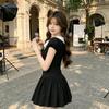 Japanese Ancient Daughter Style Dress Women's Summer New Small Retro Waist Polka Dot Puffy Short Skirt